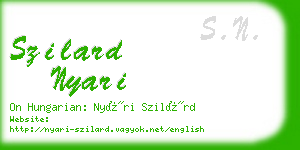 szilard nyari business card